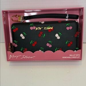 Betsey Johnson Multicolor Cherry Wristlet